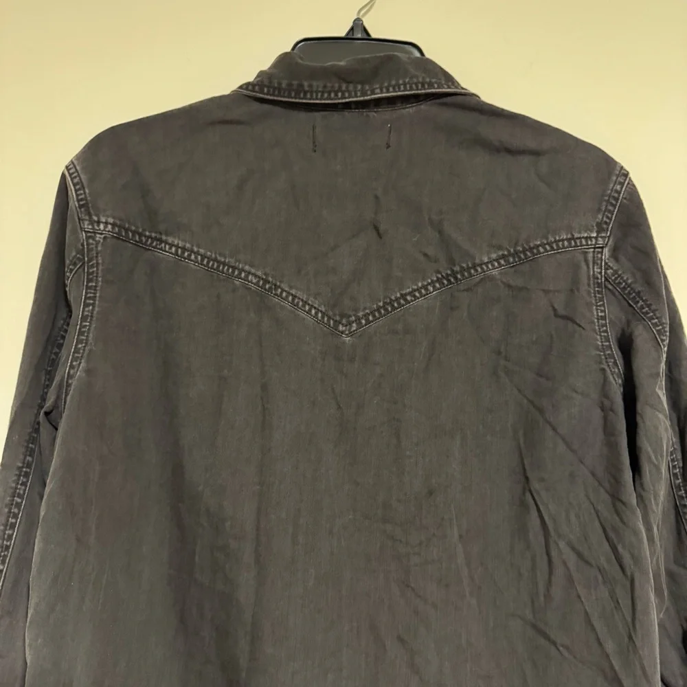 Madewell Lived In Washed Black Button Down Shirt - Picture 8 of 9